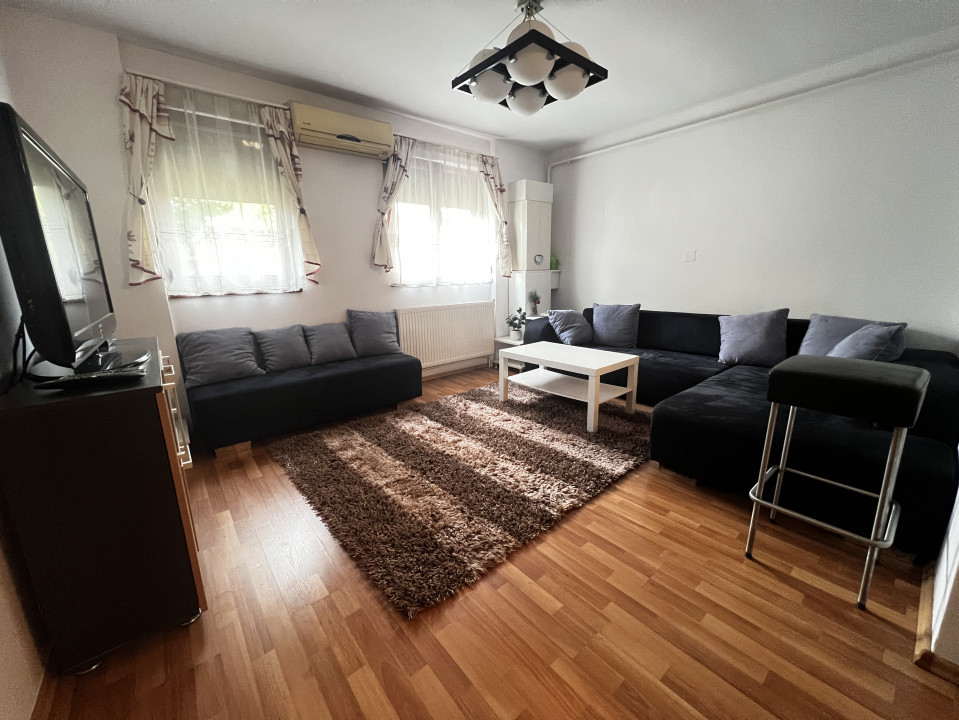 Apartament 2 camere, open-space, parter, loc de parcare, zona Braytim