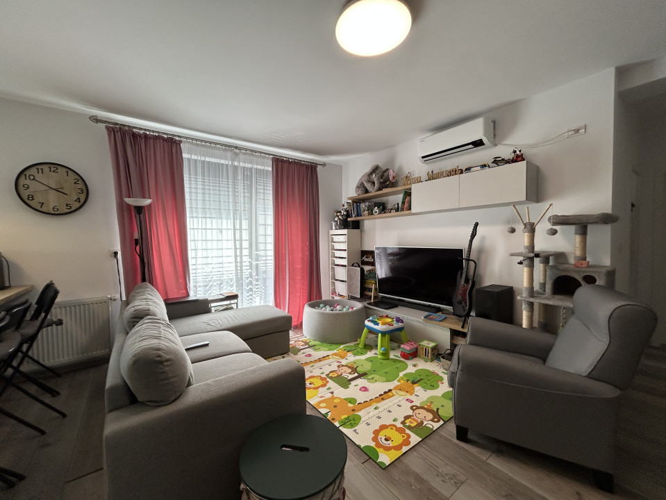 Apartament modern 2 camere, open space,  52mp utili, etaj 2, zona Braytim 