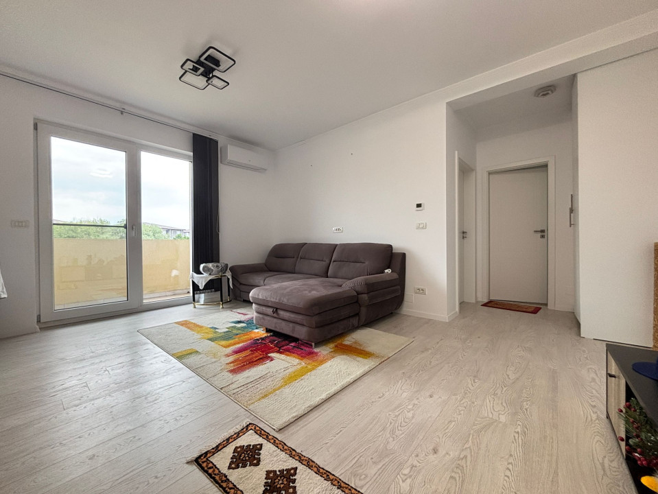 Apartament 2 camere, 50mp, etaj 1, pan. fotovoltaice, 2 balcoane, zona ESO-Giroc