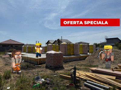 Duplex, 4 camere, 115mp utili, 350 mp teren, garaj - Mosnita Noua