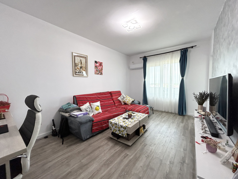 Apartament 2 camere, decomandat, terasa 18mp, mobilat si utilat in Giroc 