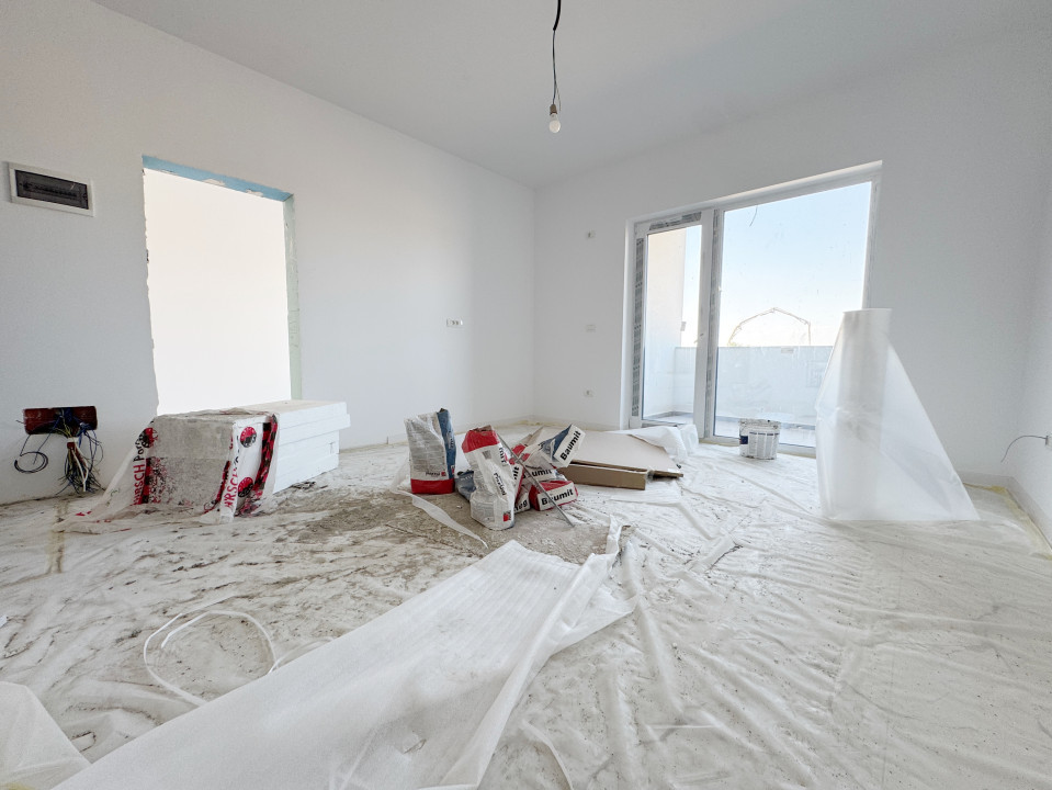 Apartament 2 camere, decomandat 40mp utili + terasa 8mp -Giroc