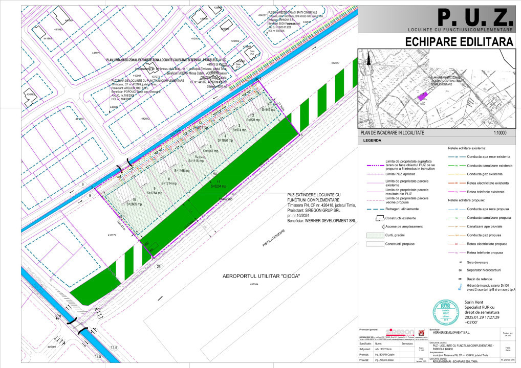 Teren 976 mp, regim S+P+2E, utilat, COMISION 0% - Torontalului