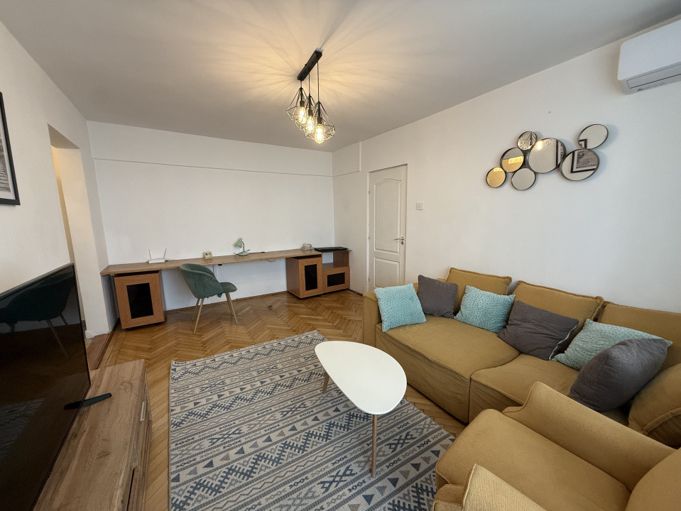 Apartament 2 camere, 47 mp utili + balcon, mobilat - zona Garii