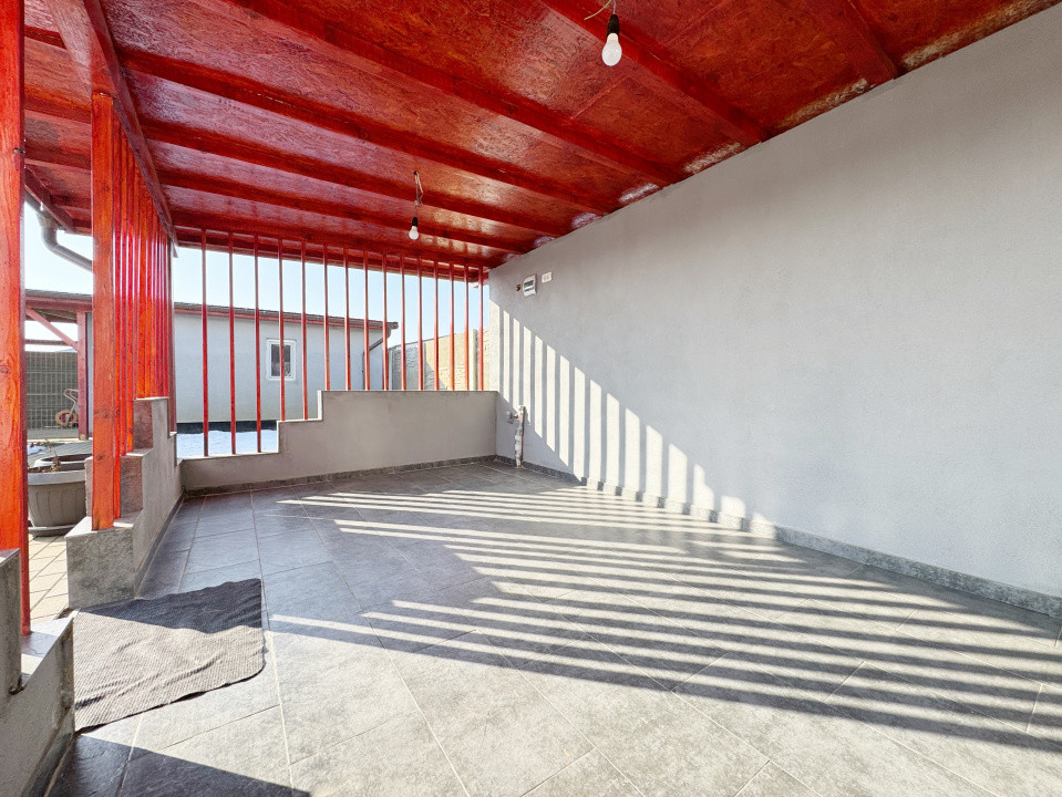 Duplex 3 camere 80mp utili+8mp terasa+anexe, 418mp teren, Mosnita Noua