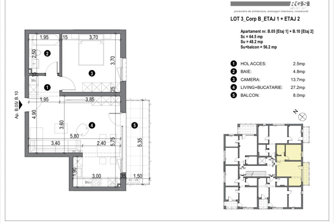COMISION 0%-Apartament 2 camere, etaj 1, 49 mp, cu LIFT - Timisoara