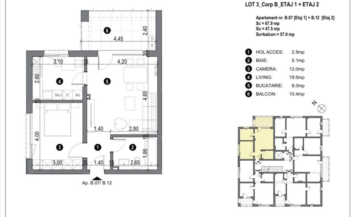 Apartament 2 camere, etaj 1, cu LIFT, balcon 10mp-Timisoara