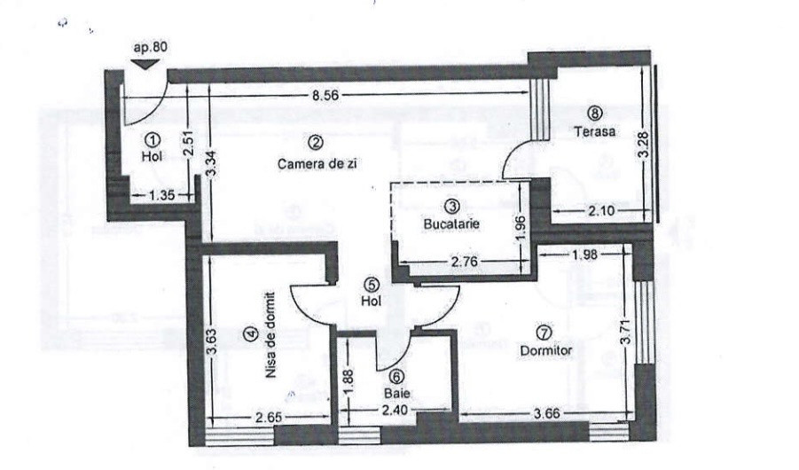Apartament modern, 3 camere, 59 mp utili - Denya Forest 