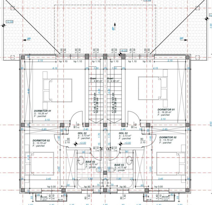 Duplex modern cu 4 camere -Mosnita Noua 