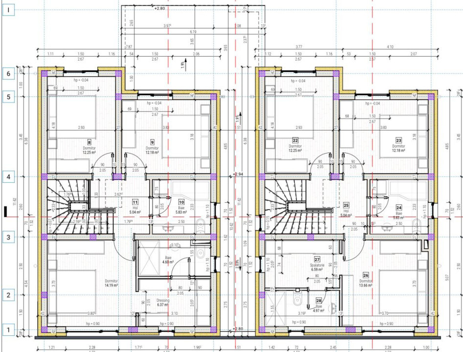 Duplex 5 camere separat prin CT Mosnita Noua