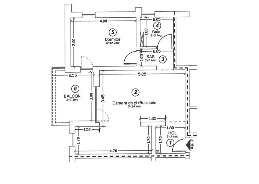 Apartament 2 camere, 49 mp utili, etaj 1, mobilat/utilat - Dumbravita 
