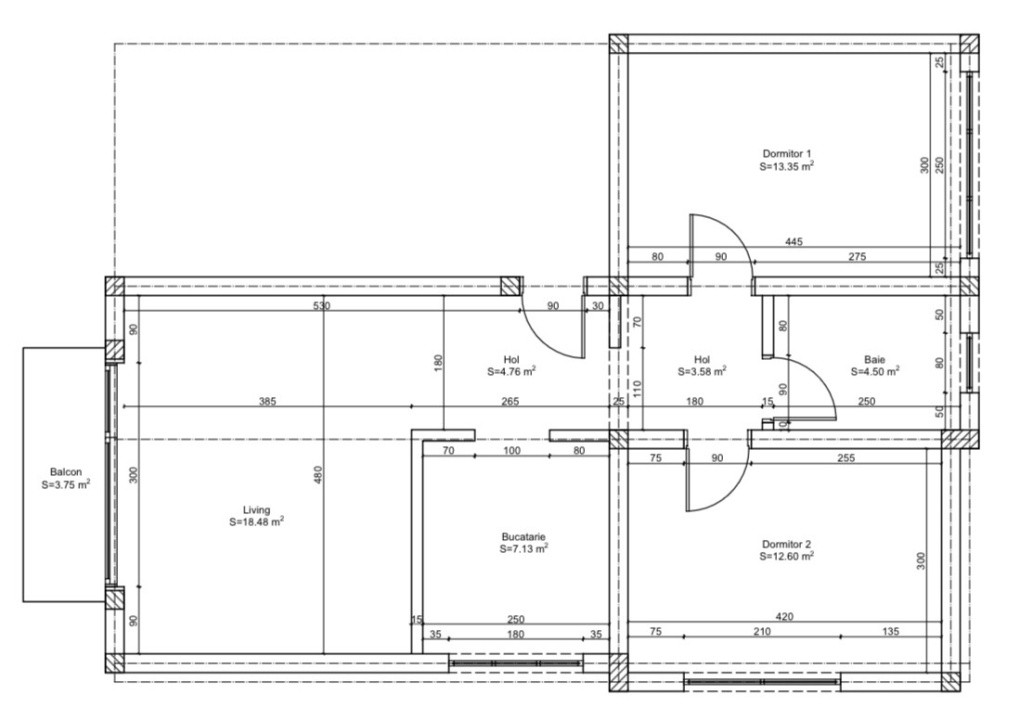 Apartament 3 camere, etaj 1, 65 mp utili - Dumbravita, zona Ikea 