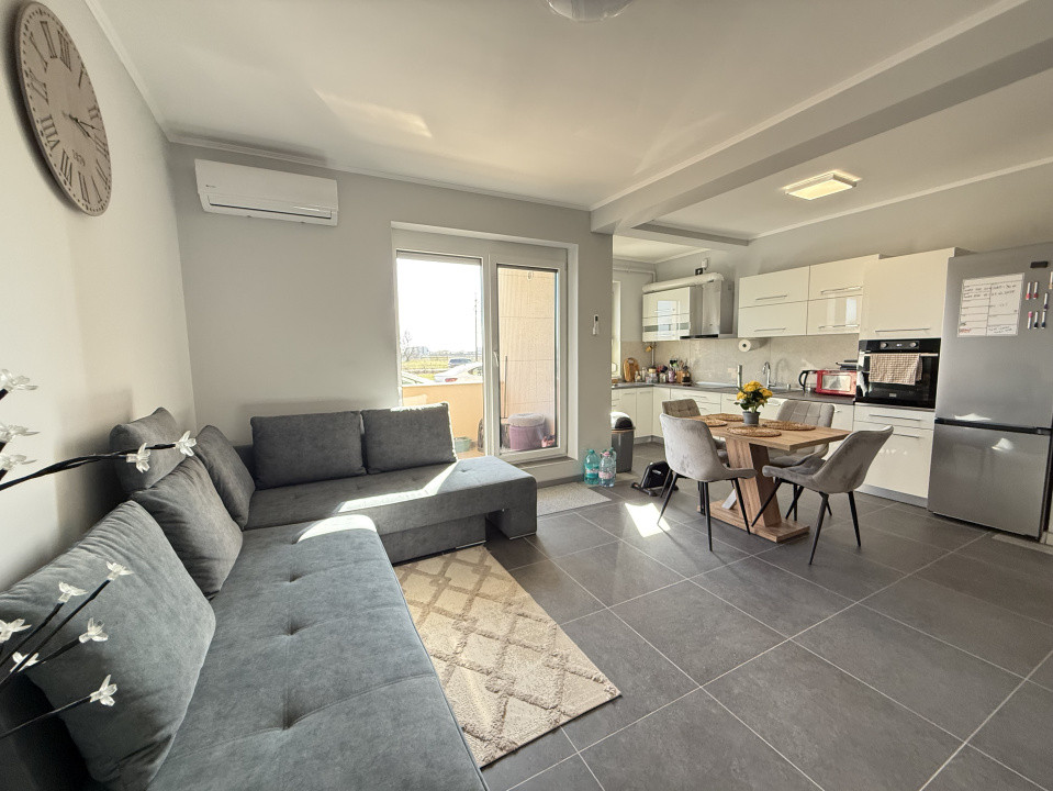 Apartament 2 camere, 50 mp utili + balcon, mobilat si utilat - Lidl-Giroc