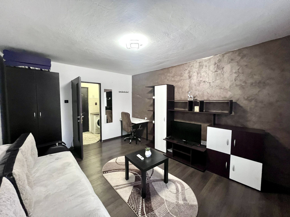 Apartament 1 camera, 22 mp utili, mobilat/utilat - zona Buziasului