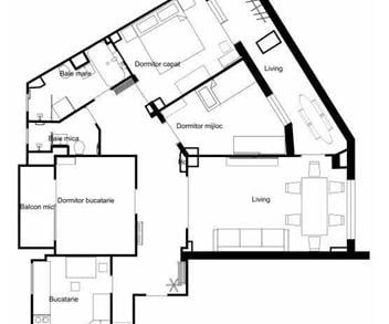 Apartament 4 camere, decomandat, 78 mp utili, etaj 3 - Sagului