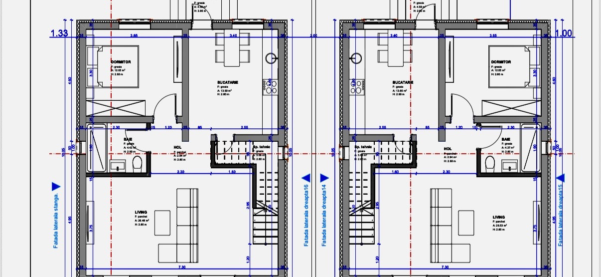 Casa individuala, 4 camere, 100 mp utili, 372 mp teren - Sanandrei