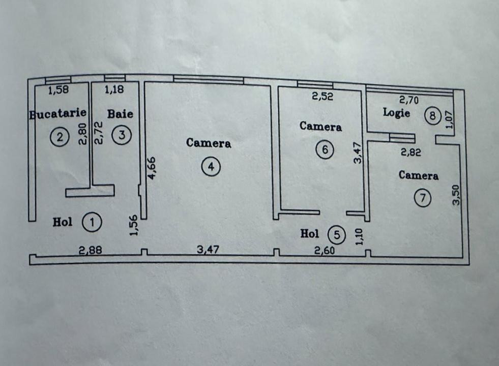Apartament modern, 3 camere, 50 mp utili, etaj 2 - Circumvalatiunii 