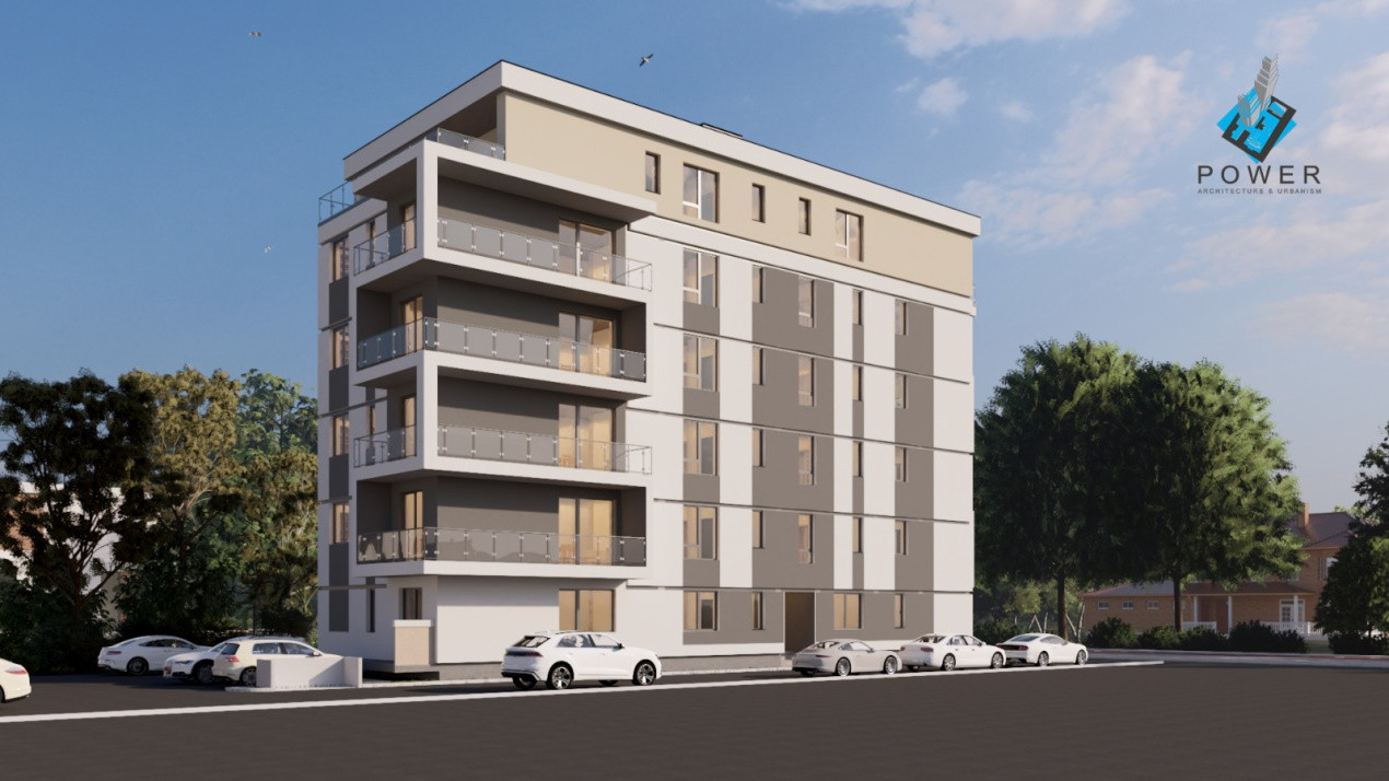 Penthouse modern, 3 camere, 90 mp utili + terasa 50 mp - Esso Giroc