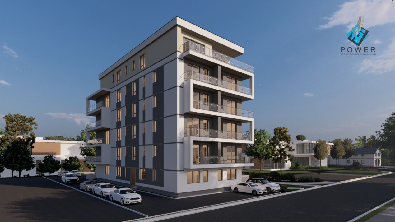 Penthouse modern, 3 camere, 90 mp utili + terasa 50 mp - Esso Giroc