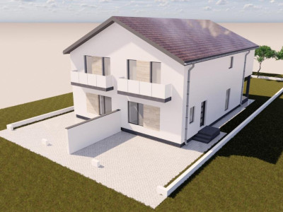 Duplex cu 4 camere, 100 mp utili, 10 mp terasa, 305 mp teren  - Sag