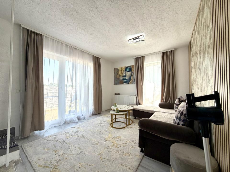 Duplex inedit, 3 camere, 61 mp utili, mobilat/utilat - Sanandrei