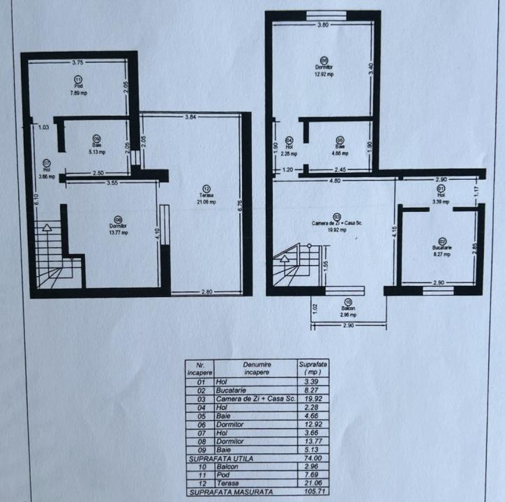 Apartament 3 camere, 74 mp, terasa 21 mp - Zona Aradului 