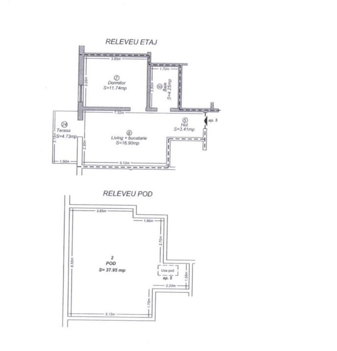 Apartament 2 camere, 38 mp utili, etaj 1 - Dumbravita