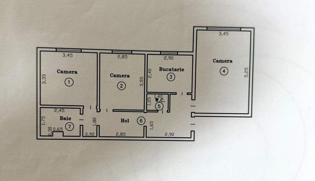 Apartament, 3 camere, 66 mp utili, parter - zona Lunei