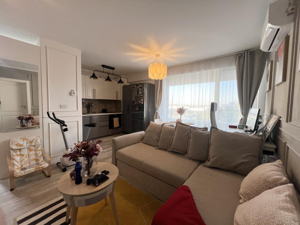 Apartament de lux, 3 camere, 60 mp utili, etaj 5/8, mobilat - Aradului
