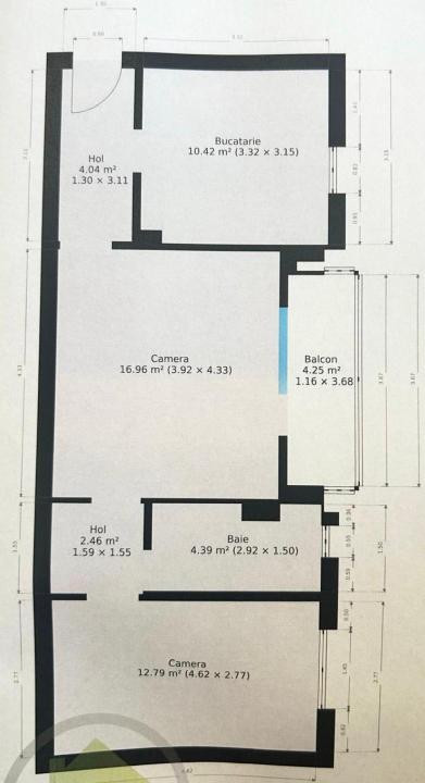 Apartament renovat complet, 2 camere, etaj 1 - Girocului