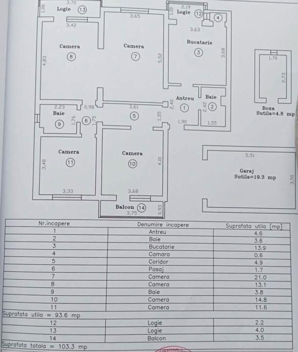 Apartament 4 camere, 94 mp utili + garaj si boxa - Elisabetin