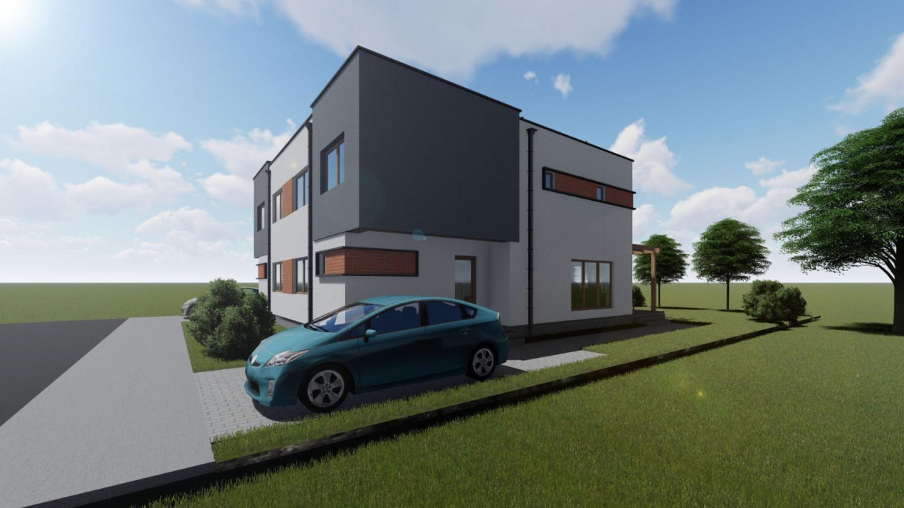 Duplex 5 camere, 120mp utili + 17mp terase, 275 mp teren -Giroc