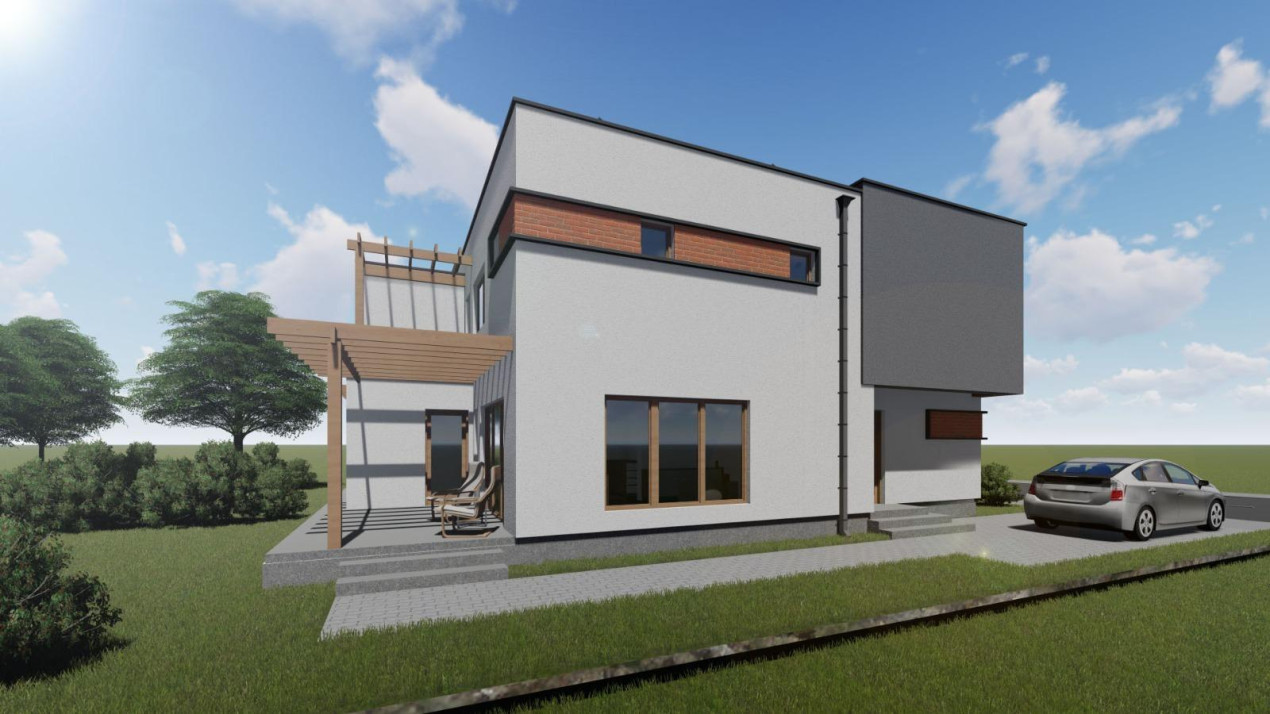 Duplex 5 camere, 120mp utili + 17mp terase, 275 mp teren -Giroc