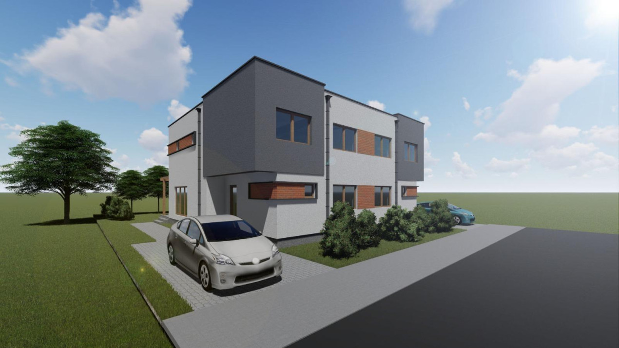 Duplex 5 camere, 120mp utili + 17mp terase, 275 mp teren -Giroc