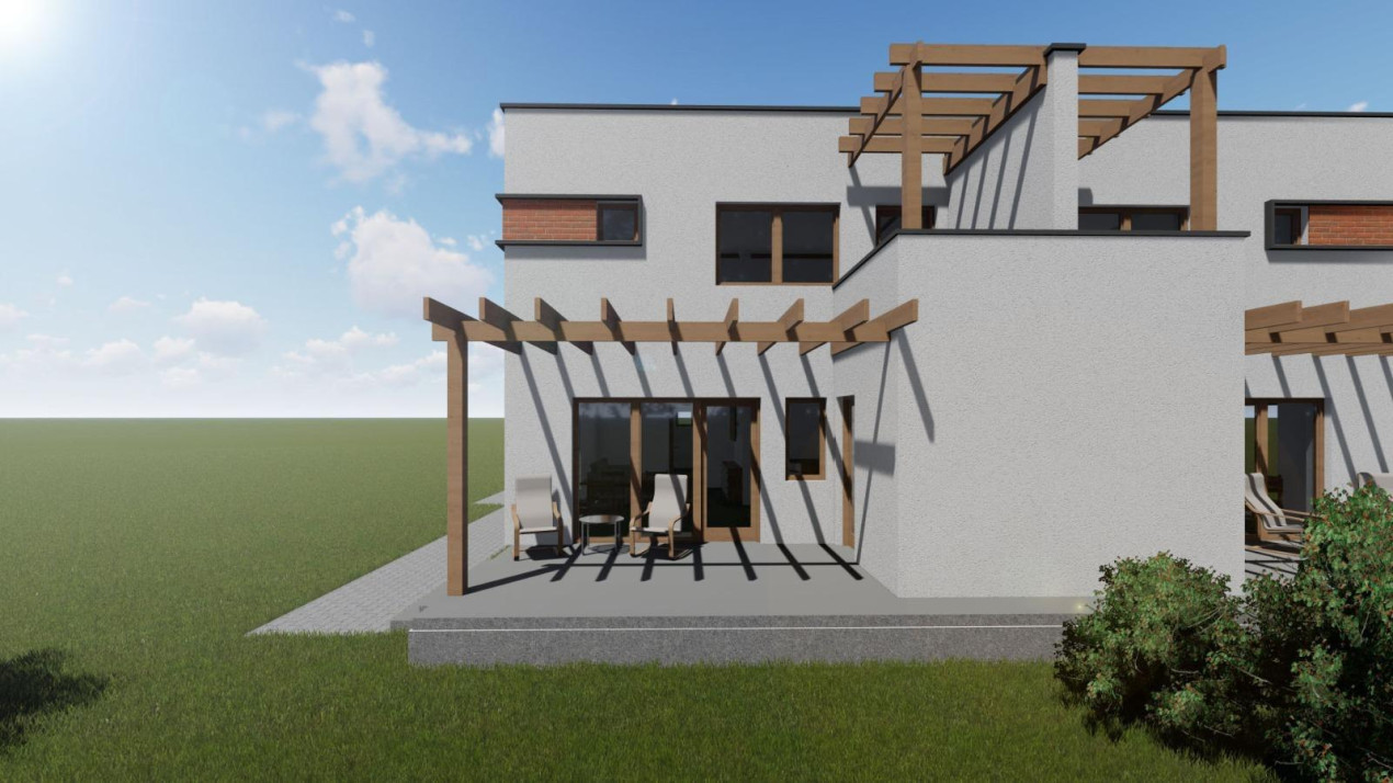 Duplex 5 camere, 120mp utili + 17mp terase, 275 mp teren -Giroc