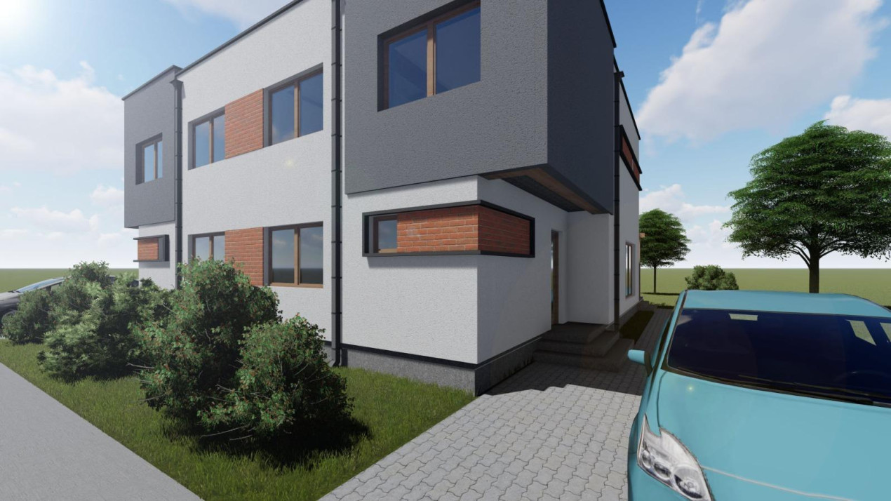 Duplex 5 camere, 120mp utili + 17mp terase, 275 mp teren -Giroc