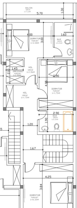 Duplex 4 camere, 113 mp utili, toate utilitatile - in Giroc