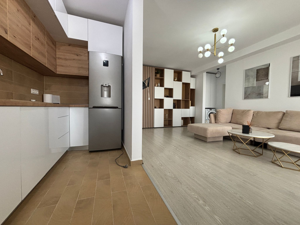Apartament modern, 2 camere, mobilat, 52mp, balcon 12mp-Dumbravita-COMISION 0%